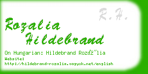 rozalia hildebrand business card